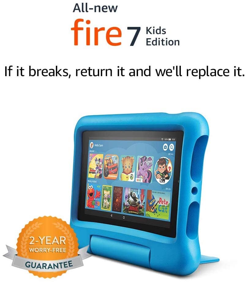 Alea's Deals Fire 7 Kids Edition Tablet, 7" Display, 16 GB, Blue Kid-Proof Case Up to 40% Off! Was $99.99!  