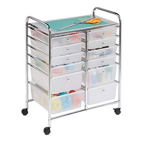 Alea's Deals Honey-Can-Do Rolling Storage Cart and Organizer with 12 Plastic Drawers Up to 53% Off! Was $90.00!  