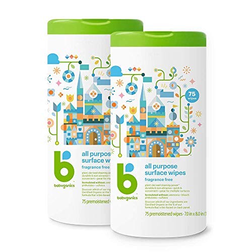 Alea's Deals Babyganics All Purpose Surface Wipes, Fragrance Free, 150 Count  – ON SALE➕SUB/SAVE!  