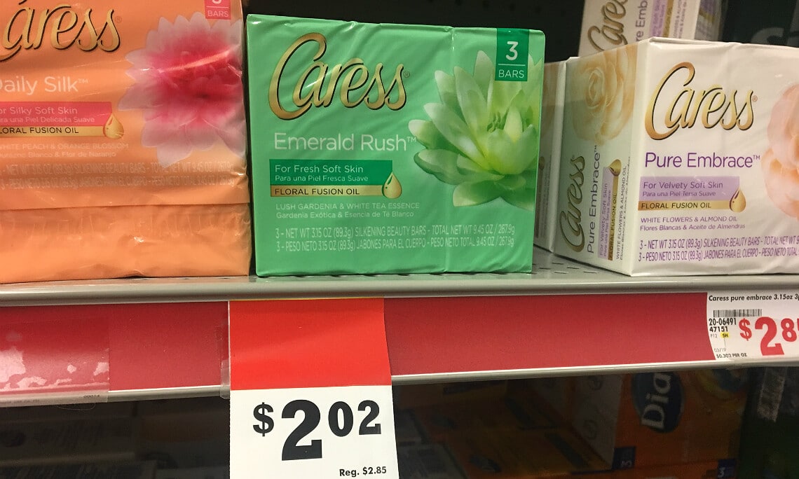 Alea's Deals Family Dollar: Caress Emerald Rush Bar Soap 3-Packs ONLY $1.02! Digital Deal!  