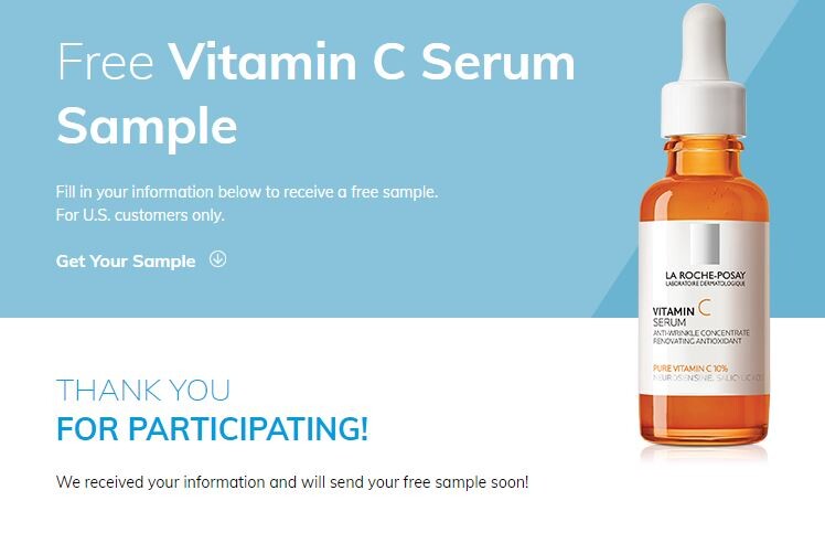Alea's Deals Free Sample of La Roche-Posay Vitamin C Serum  