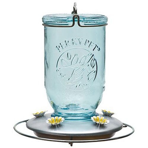 Alea's Deals Perky-Pet 785 Mason Jar Hummingbird Feeder,Blue Mason Jar Up to 42% Off! Was $29.28!  