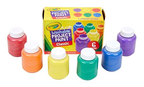 Alea's Deals Crayola Washable Kids Paint, 6 Count, Kids At Home Activities, Painting Supplies, Gift Up to 55% Off! Was $14.00!  