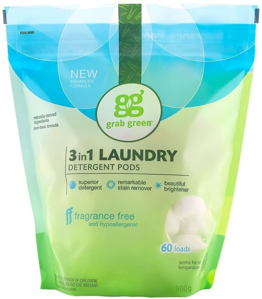 Alea's Deals Grab Green Natural 3 in 1 Laundry Detergent Pods, Free & Clear/Unscented – ON SALE➕SUB/SAVE!  