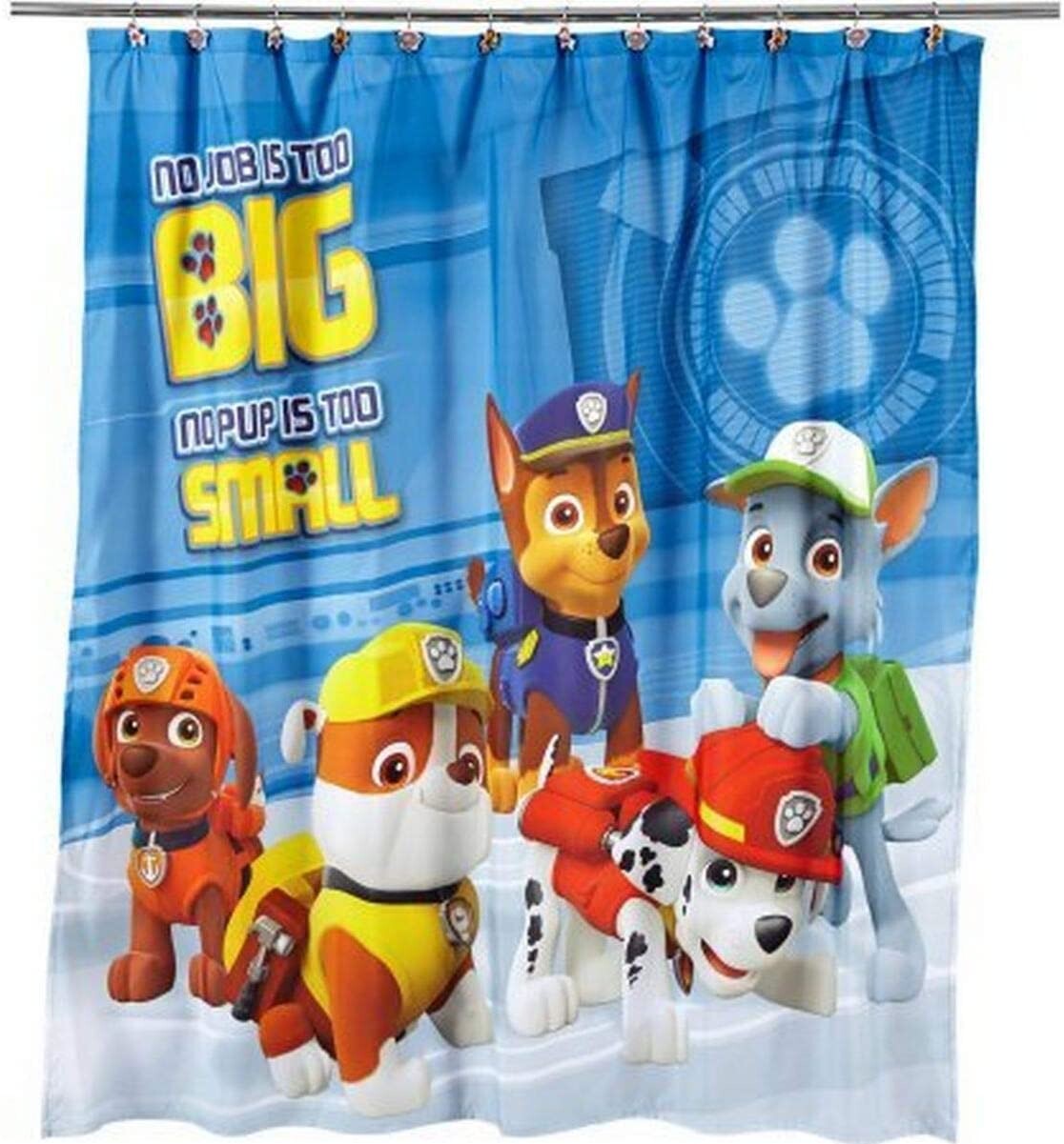Alea's Deals 38% Off Nickelodeon Paw Patrol Rescue Crew Fabric Shower Curtain! Was $14.30!  