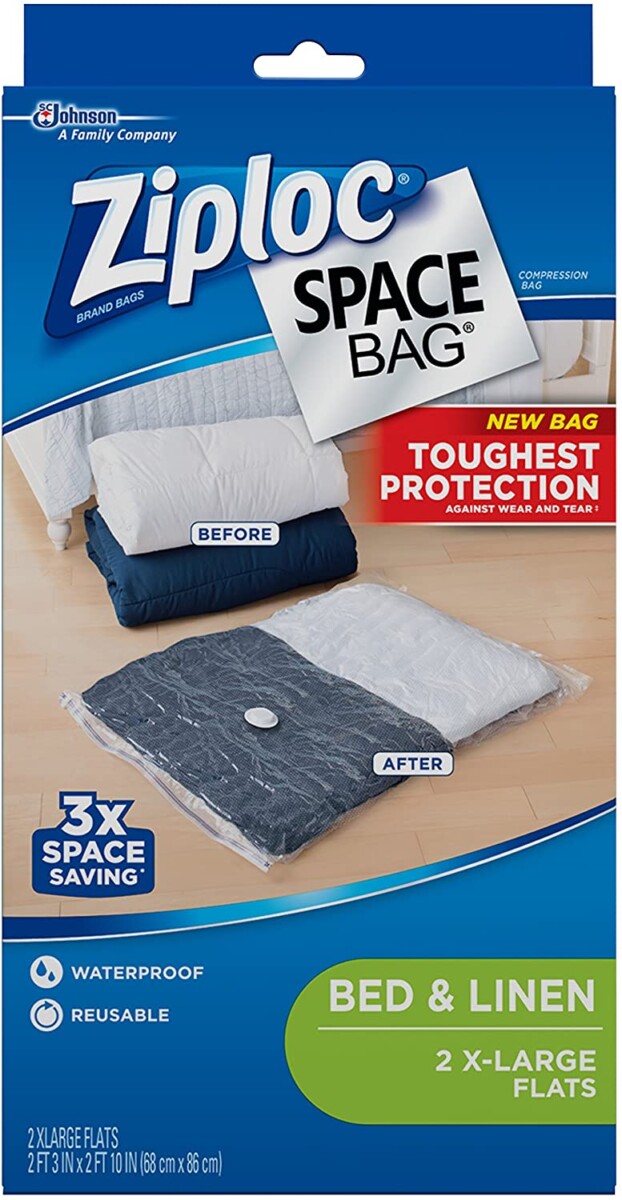 Alea's Deals Ziploc Flat Space Bags, Pack of 2 (XL)  – ON SALE➕SUB/SAVE!  