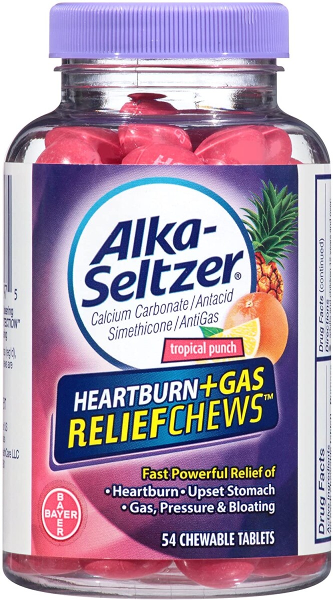Alea's Deals Alka-Seltzer Heartburn Plus Gas Relief Chews, Tropical Punch, 54 Count  – ON SALE➕SUB/SAVE!  