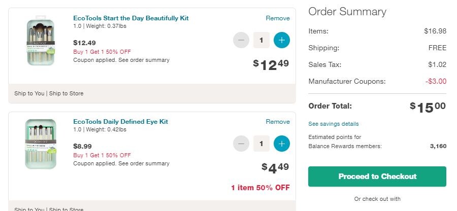 Alea's Deals EcoTools Makeup Brush Sets ONLY $6.50 + FREE SHIPPING at Walgreens.com! Reg. Up to $12.48!  