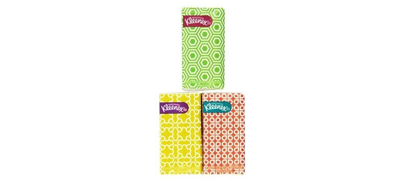 Alea's Deals Kleenex® 3-Ply Pocket Packs Facial Tissues (8 Packs) Up to 36% Off! Was $10.92 ($0.14 / Count)!  