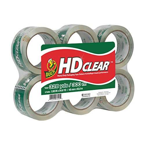 Alea's Deals Duck HD Clear Heavy Duty Packing Tape Refill, 6 Rolls Up to 33% Off! Was $22.99!  