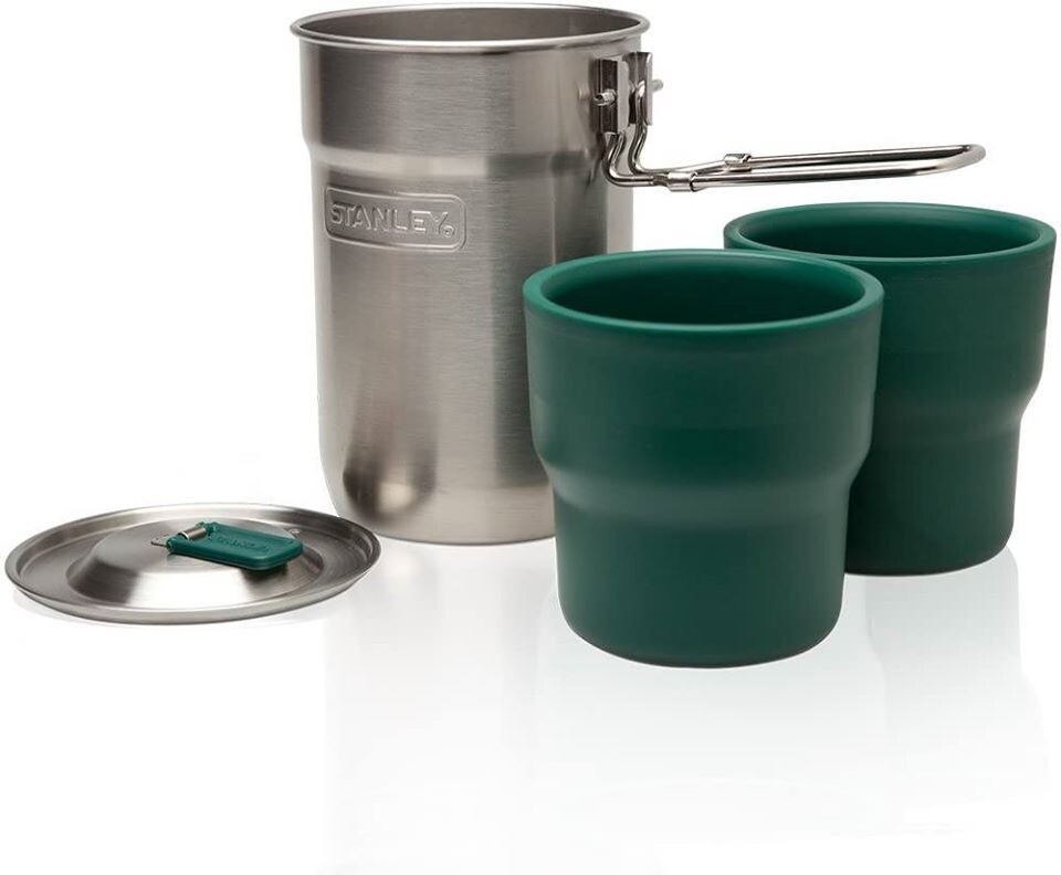 Alea's Deals Stanley Adventure Camp Cook Set - 24oz Kettle with 2 Ceramic Cups Up to 42% Off! Was $25.99!  