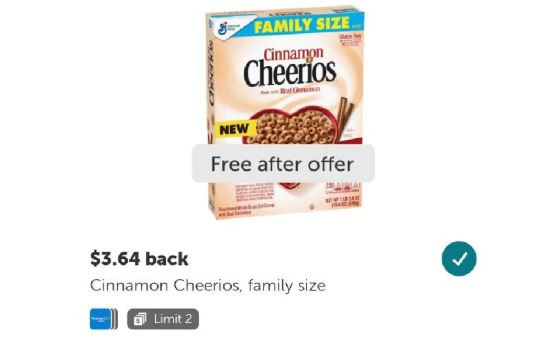 Alea's Deals Free Family Size Cinnamon Cheerios at Walmart  