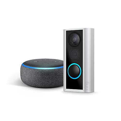 Alea's Deals Ring Peephole Cam with Echo Dot (3rd Gen) - Charcoal Up to 56% Off! Was $179.98!  