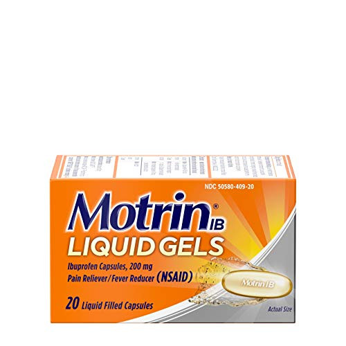 Alea's Deals Motrin IB Liquid Gels, Ibuprofen 200mg, Fever, Muscle Aches, Headache & Back Pain Relief, 20 ct. Up to 60% Off! Was $4.98 ($0.25 / Count)!  