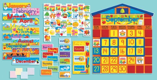 Alea's Deals Scholastic All-in-One Schoolhouse Calendar Bulletin Board Up to 54% Off! Was $24.30!  