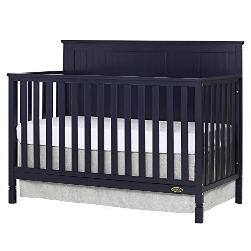 Alea's Deals Dream On Me Alexa 5 in 1 Convertible Crib, Navy Up to 24% Off! Was $198.58!  