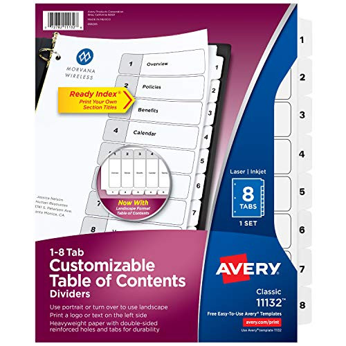 Alea's Deals Avery 8-Tab Dividers Up to 51% Off! Was $4.10!  