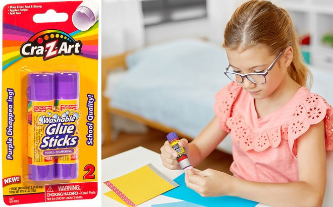 Alea's Deals Cra-Z-Art Washable Glue Disappearing Sticks 2-Pack ONLY 25¢ + CHEAP Crayola at Walmart.com!  