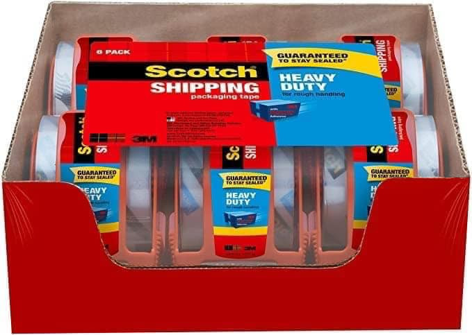 Alea's Deals Scotch Heavy Duty Shipping Packaging Tape, 6 Rolls with Dispenser Up to 47% Off! Was $22.99!  