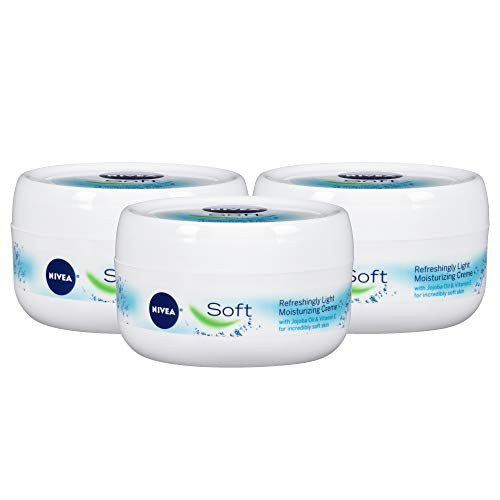 Alea's Deals NIVEA Soft Moisturizing Crème- Pack of 3, All-In-One Cream For Body, Face and Dry Hands - Use After Hand Washing - 6.8 oz. Jars  – ON SALE+SUB/SAVE!  