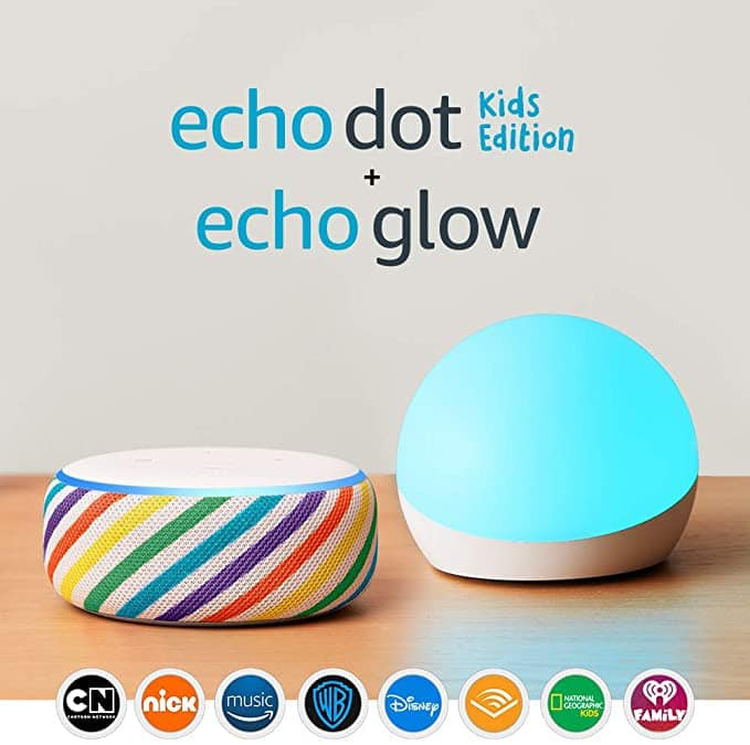 Alea's Deals Echo Dot Kids Edition - Rainbow - With Echo Glow Up to 50% Off! Was $99.98!  