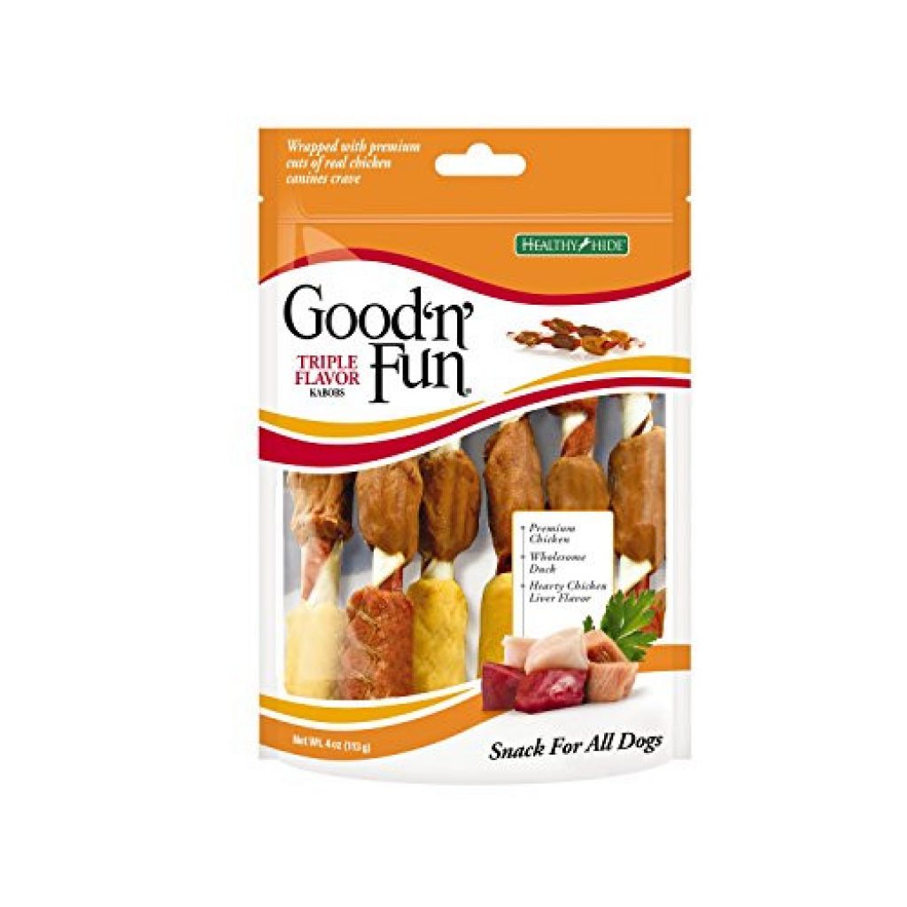 Alea's Deals Good 'N' Fun Triple Flavor Kabob, Rawhide Chew, 4 ounce Up to 55% Off! Was $6.99 ($1.75 / Ounce)!  