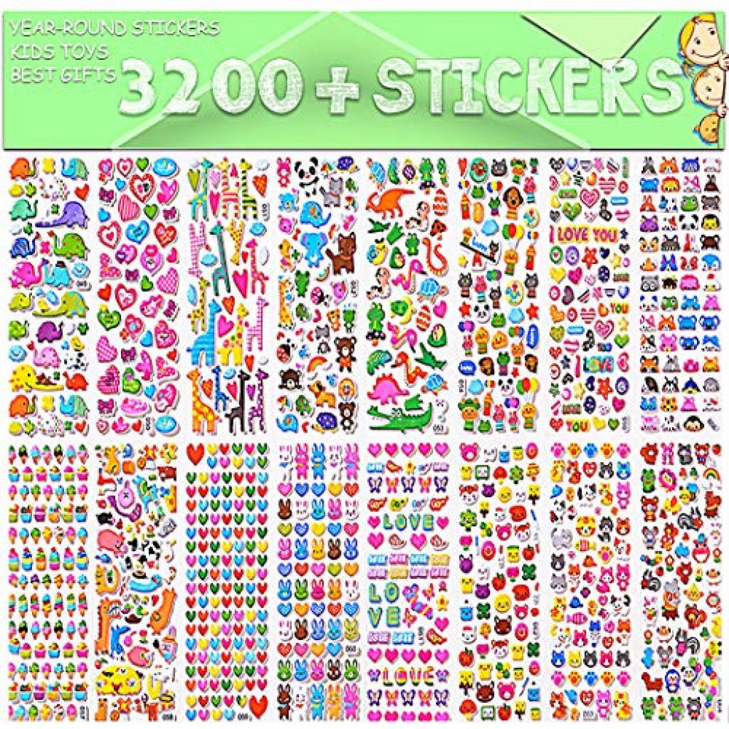 Alea's Deals 3D Puffy Stickers, 64 Different Sheets, 3200+ Stickers Up to 52% Off! Was $20.97!  