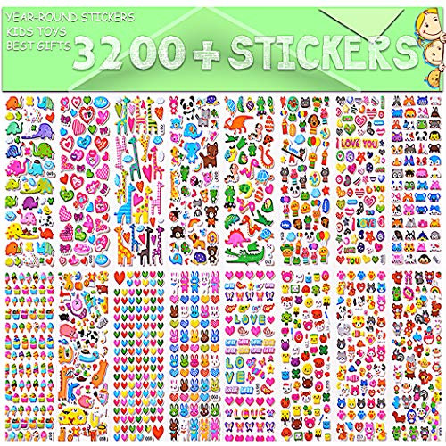 Alea's Deals 3D Puffy Stickers, 64 Different Sheets, 3200+ Stickers Up to 52% Off! Was $20.97!  
