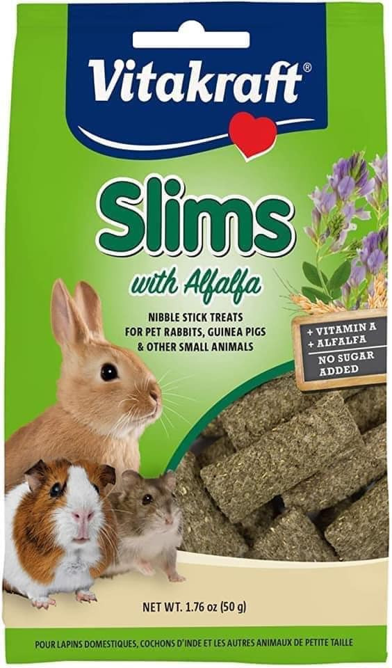 Alea's Deals Vitakraft Slims with Alfalfa Rabbit, Guinea Pig & Small Animal Nibble Stick Treat, 1.76 oz – 49% PRICE DROP+SUB/SAVE!  