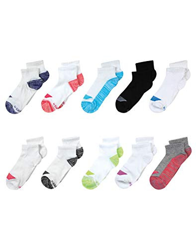Alea's Deals Hanes Girls' Cool Comfort Ankle Socks (10 Pack), Assorted, Medium Up to 67% Off! Was $8.99!  