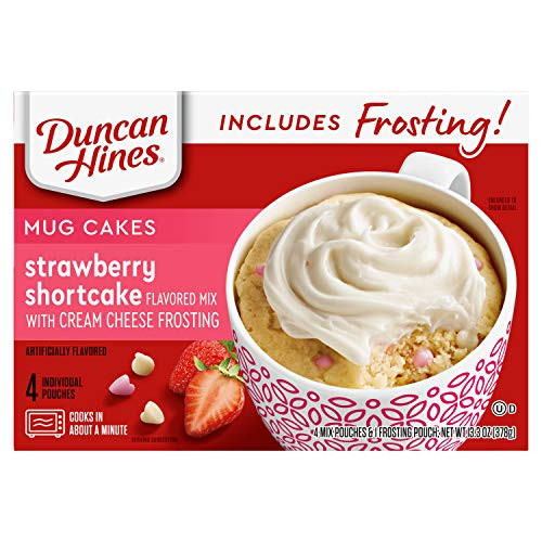 Alea's Deals Duncan Hines Mug Cakes Strawberry Shortcake Flavored Mix with Cream Cheese Frosting, 13.3 OZ  – ON SALE+SUB/SAVE!  