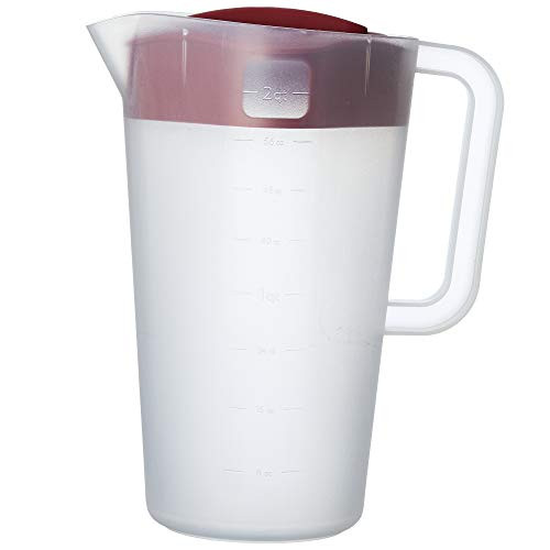 Alea's Deals 43% Off 1/2 Gallon Plastic Straining Pitcher Square Lid with 3 Strainers! Was $6.99!  