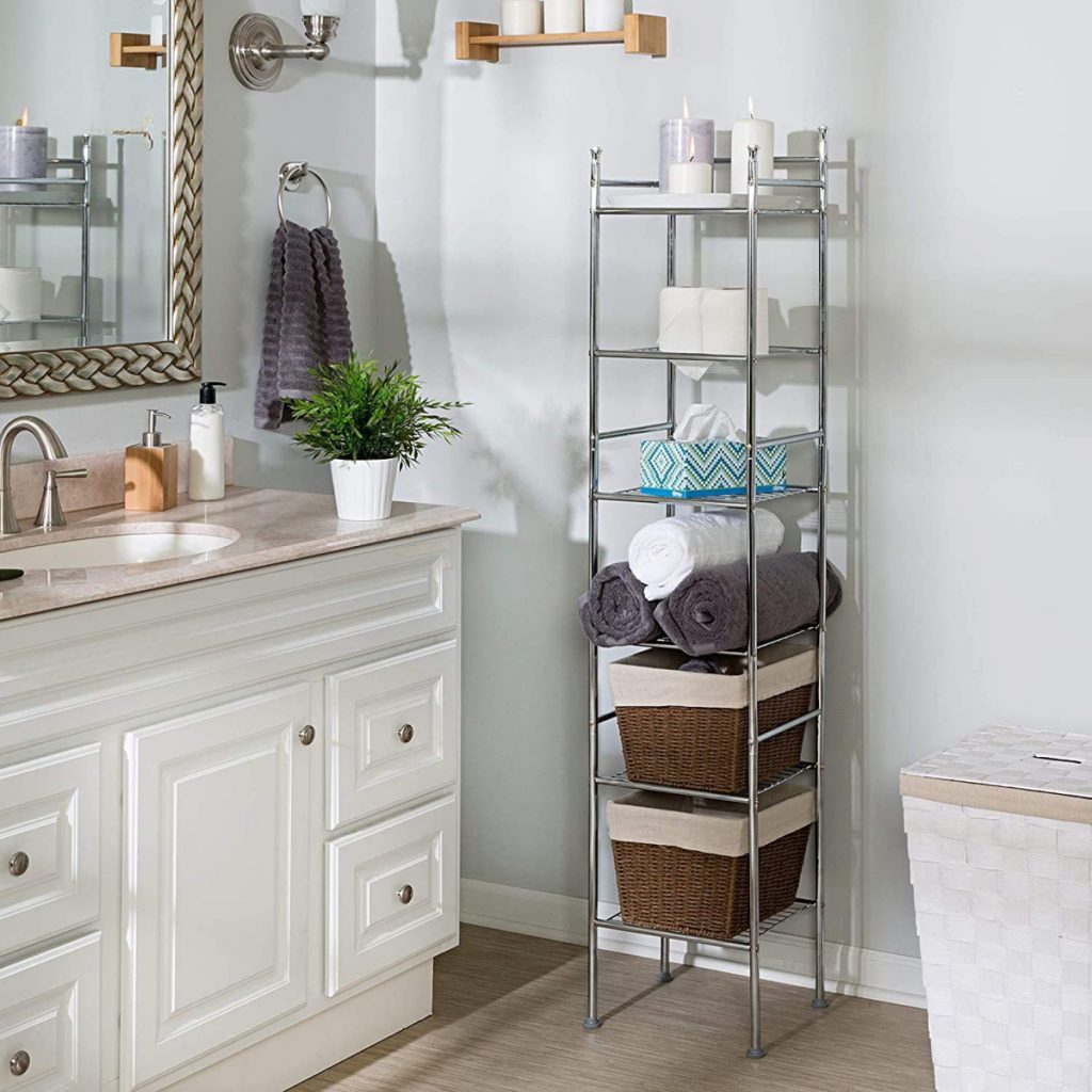 Alea's Deals 53% Off Honey-Can-Do 6 Tier Metal Tower Bathroom Shelf! Was $52.99!  