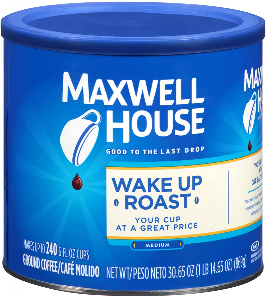 Alea's Deals Maxwell House Wake Up Roast Medium Roast Ground Coffee (30.65 oz Canister)  – 44% PRICE DROP+SUB/SAVE!  