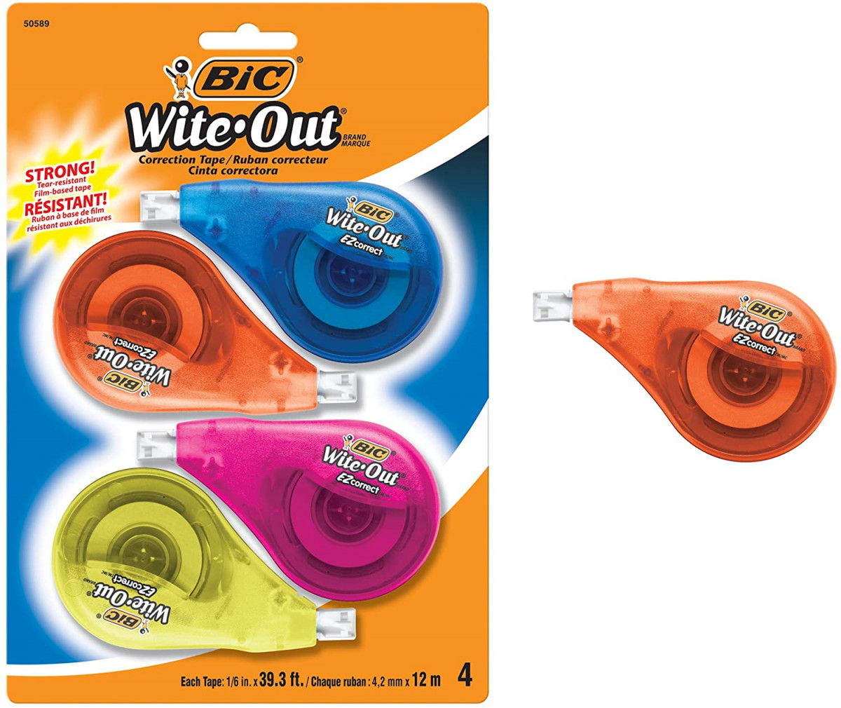 Alea's Deals 65% Off BIC Clean Wite-Out Brand EZ Correct Correction Tape, 4-Count! Was $12.95!  