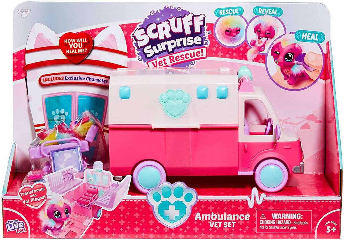 Alea's Deals 64% Off Little Live Pets Scruff-a-Luvs Surprise Vet Rescue - Ambulance Vet Set with a Doctor's Bed! Was $19.99!  