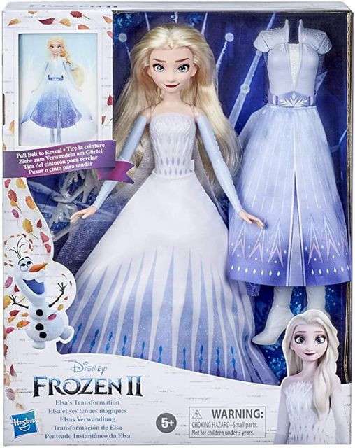 Alea's Deals 50% Off Disney's Frozen 2 Elsa's Transformation Fashion Doll with 2 Outfits and 2 Hair Styles! Was $29.99!  