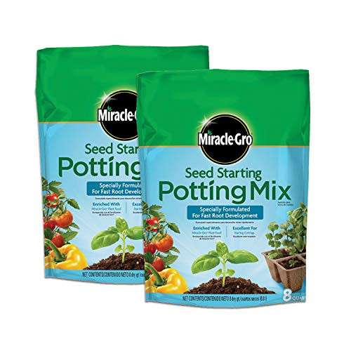 Alea's Deals 51% Off Miracle-Gro Seed Starting Potting Mix, 8 qt. 2-Pack! Was $20.12 ($10.06 / Count)!  
