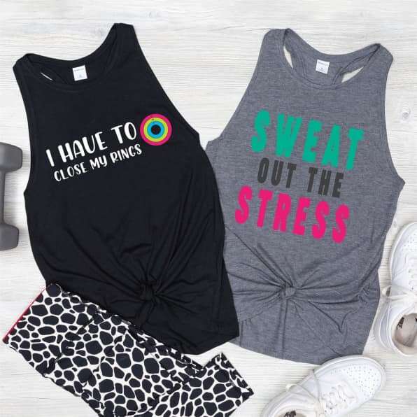Alea's Deals Was $39.99 - Now $19.98 - Sweat Out The Stress Workout Tanks  