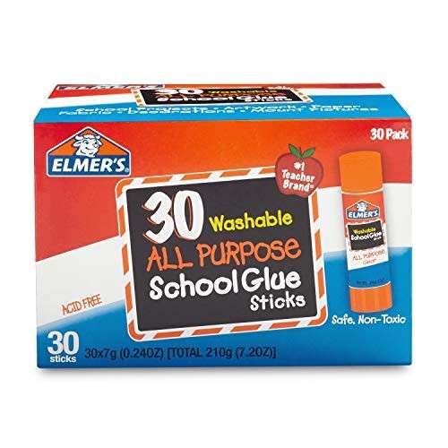 Alea's Deals 53% Off Elmer's All Purpose School Glue Sticks, Washable, 7 Gram, 30 Count! Was $14.99!  