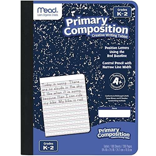 Alea's Deals 50% Off Mead Primary Composition Notebook, Wide Ruled Comp Book, Lined Paper, Grades K-2! Was $5.99!  
