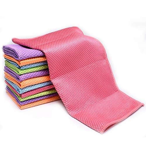 Alea's Deals 50% off Microfiber Cloth Cleaning Rags Dish Cloths Multicolor Pack of 12!  