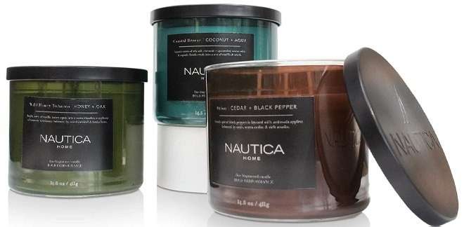 Alea's Deals Nautica 3-Piece Candle Set ONLY $25 (Reg $96) + FREE Shipping  