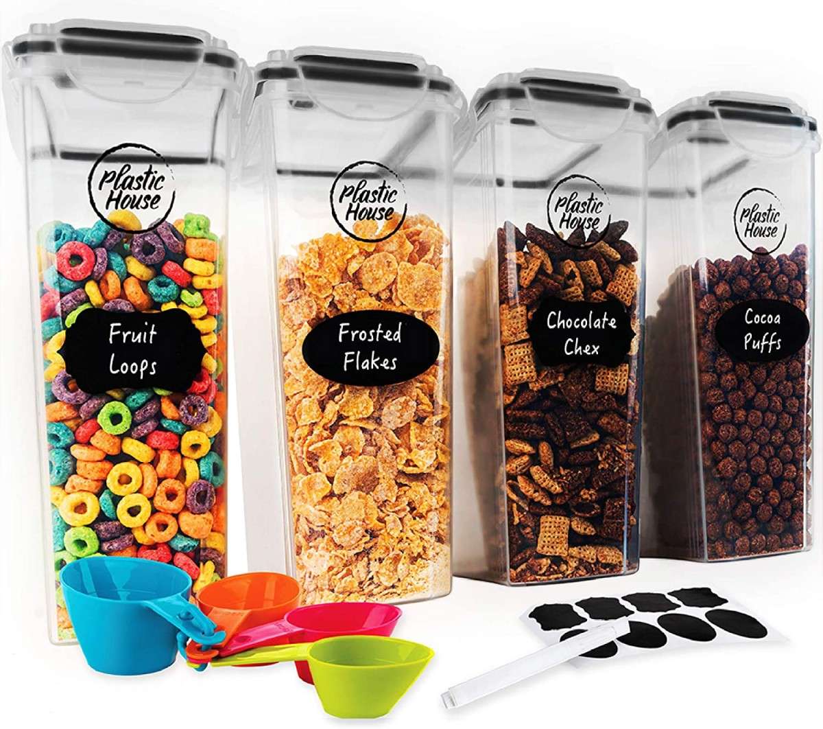 Alea's Deals (58% Off) 4ct Large Cereal Containers Storage Set! Was $35.95!  