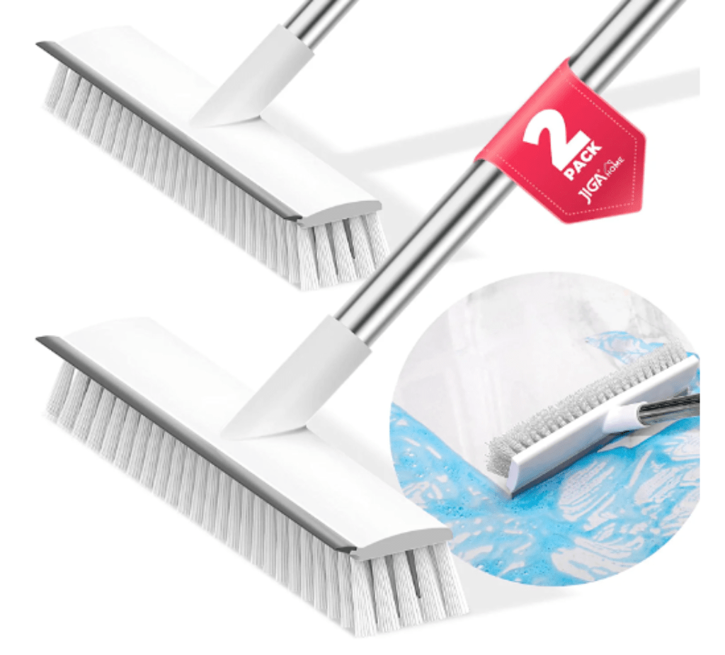 Alea's Deals 2 Pack Floor Scrub Brush with Long Handle - 40% off  