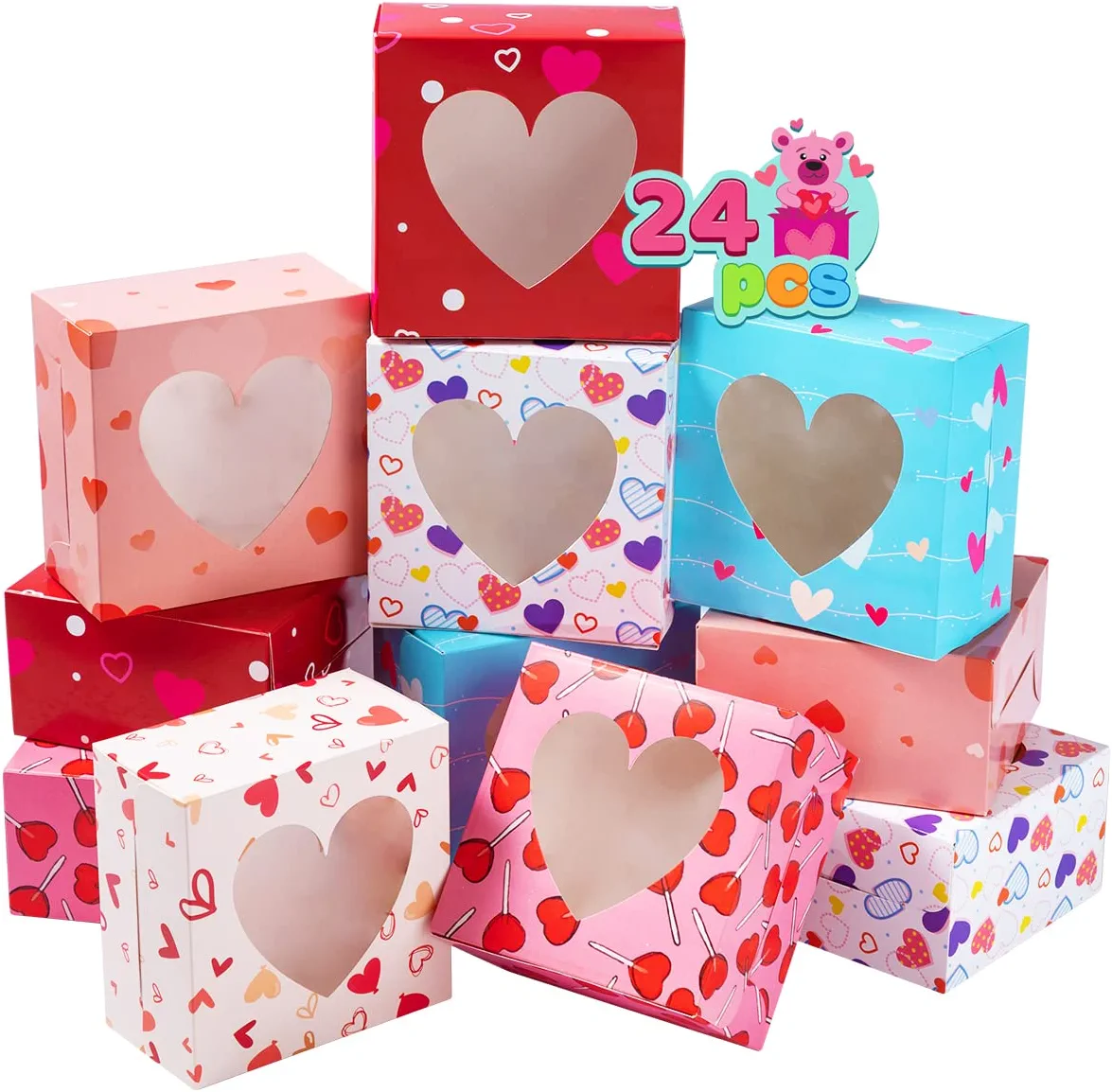 Alea's Deals 24pc Valentine's Day Cupcakes Box - 30% OFF!  