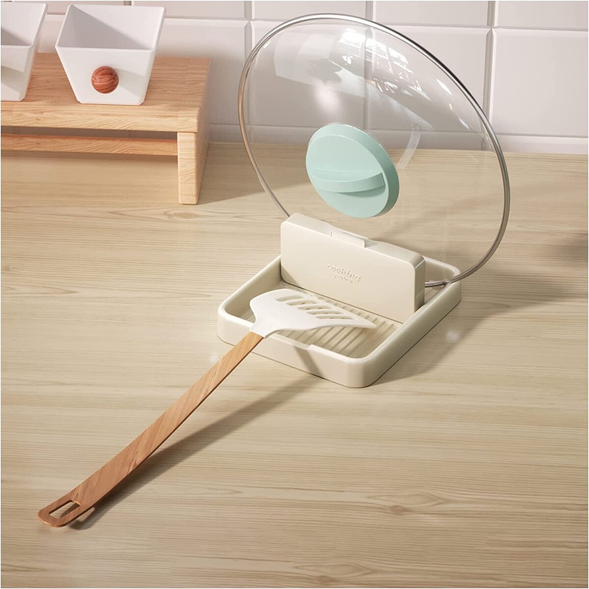 Alea's Deals {{50% OFF}} Spoon Rest with Pot Lid Holder  