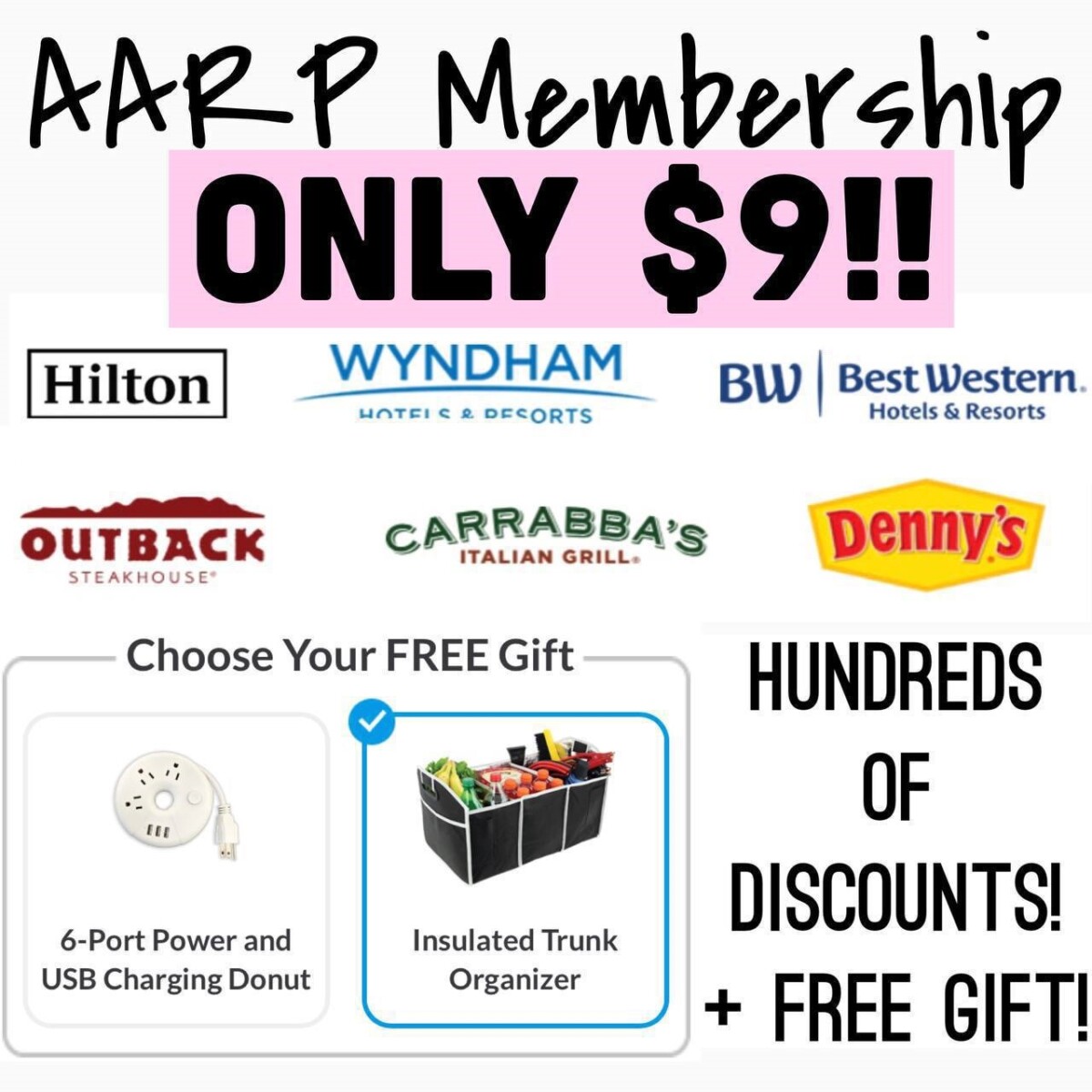 Alea's Deals *ENDS TODAY* AARP Membership, Only $9 For the Year FOR EVERYONE+ Free Gift – Score TONS of Discounts!  