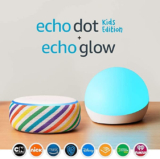 Echo Dot Kids Edition – Rainbow – With Echo Glow Up to 50% Off! Was $99.98!