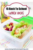 15 Back To School Lunch Ideas!